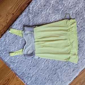 Lululemon Yellow/Blue Tank Top, Women's Size 4, Great Condition